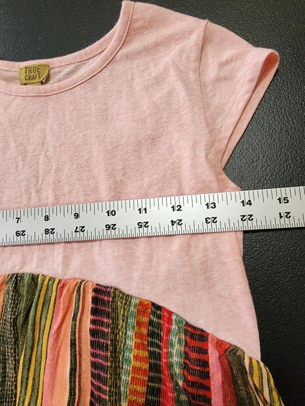 Boho Stripe Handkerchief Hem Top | True Craft | M Girls‎
